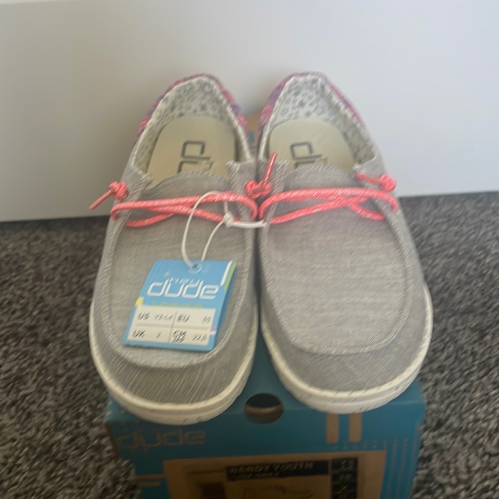 Brand new Hey Dude girls Wendy youth funky grey size 12